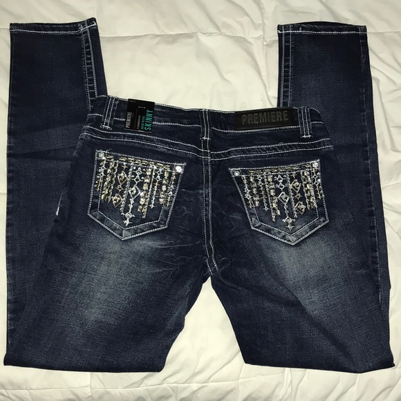 Dark blue denim skinny - Picture 2 of 3